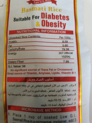 Lal Qilla Low GI Basmati Rice 1kg