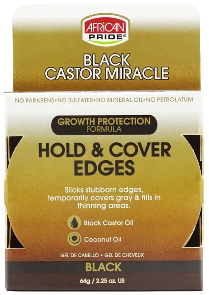 [231] African Pride Black Castor Miracle Edges 2.25 oz