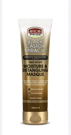 [233] African Pride Black Castor Moisture & Detangling Masque 8 oz