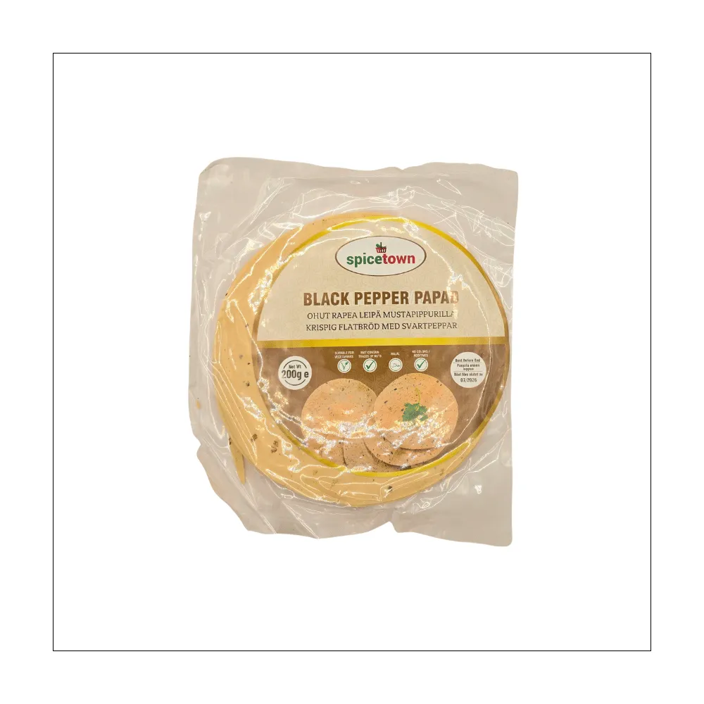 [502] Spicetown Black Pepper Papad 200g
