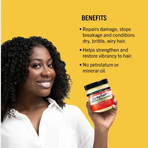 [7546] Aunt Jackie's Curls & Coils Flaxseed Recipes fix my hair Intensive Repair Conditioning Masque 426g