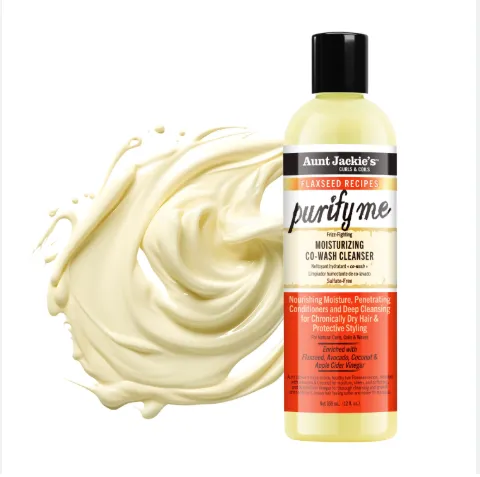 [7102] Aunt Jackie's Curls & Coils Flaxseed Recipes Purify Me Moisturizing Co-Wash Cleanser 355ml