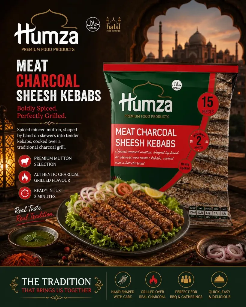 [5237] Humza Meat charcoal Kebab 750g ( 15 pcs )
