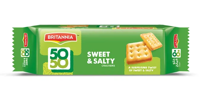 [7693] Britannia 50-50 Salt & Sweet Crackers 62g