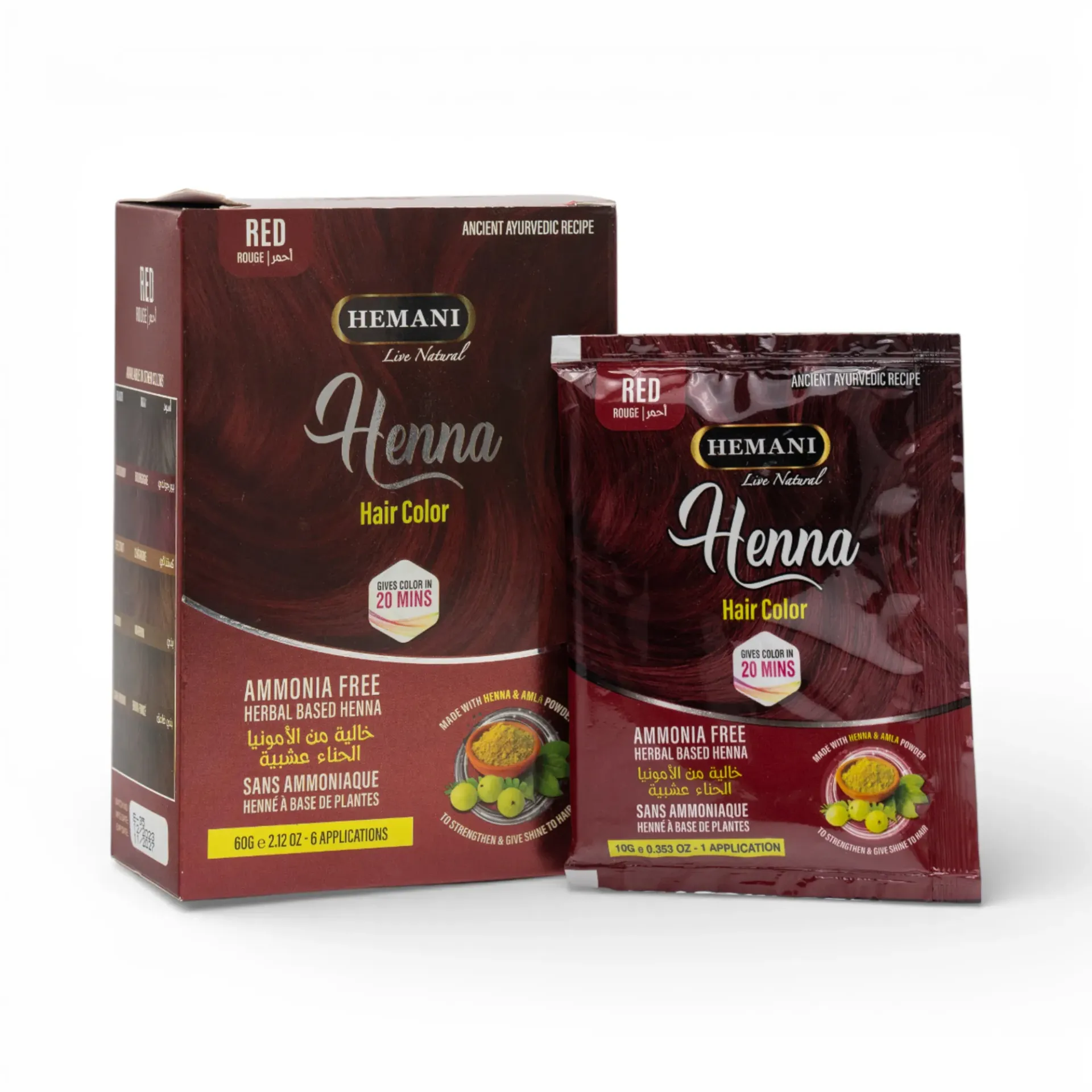 [8182] Hemani Henna Hair Colour Red 60g
