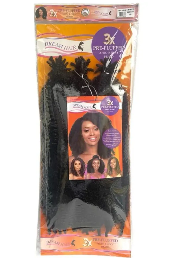 Braid kinky 3X PRE-FLUFFED 16" # 1