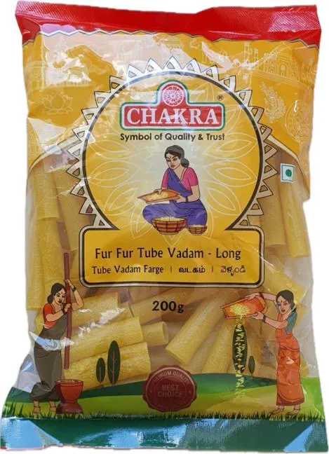 [8328] Chakra Fur Fur Tube - Long Yellow 200g