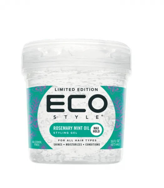 Eco Style Rosemary Mint Oil Styling Gel Max Hold 16 Oz