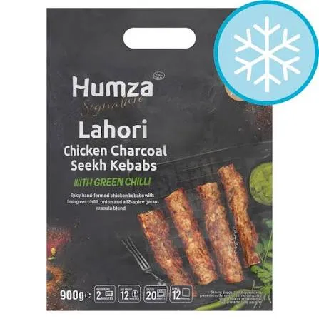 [9660] Humza Lah/Chicken Seekh Kebab Green Chilli 900g