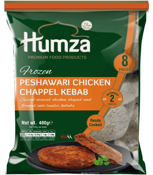 [9661] Humza Chicken Chappel Kebab 480g (8 pcs)