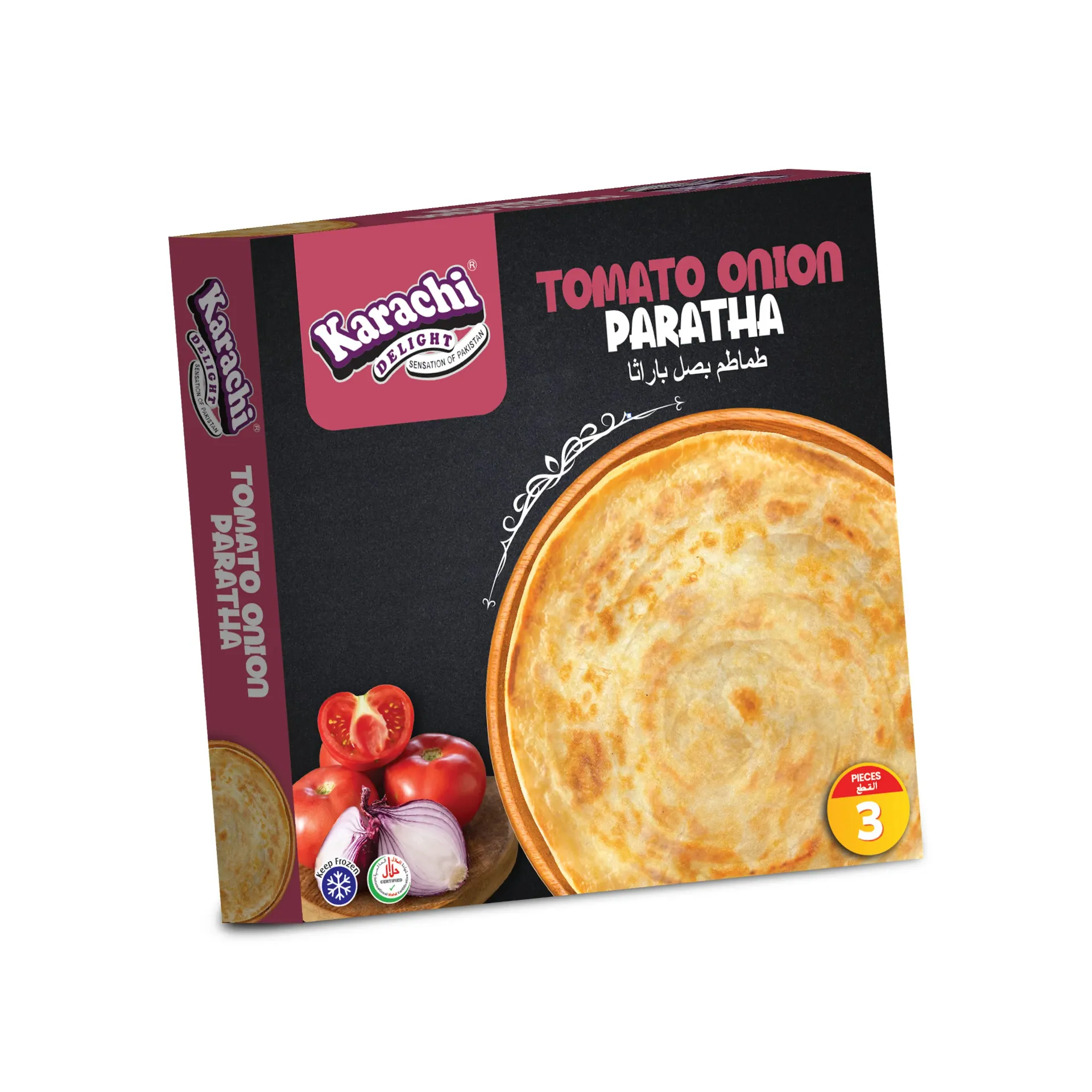 [10784] Karachi Delight 3 Pcs Tomato Onion Paratha 300g