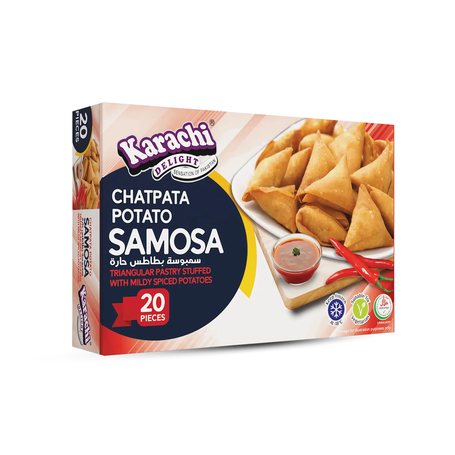 Karachi Delight 20 pcs Chatpata Samosa 560g