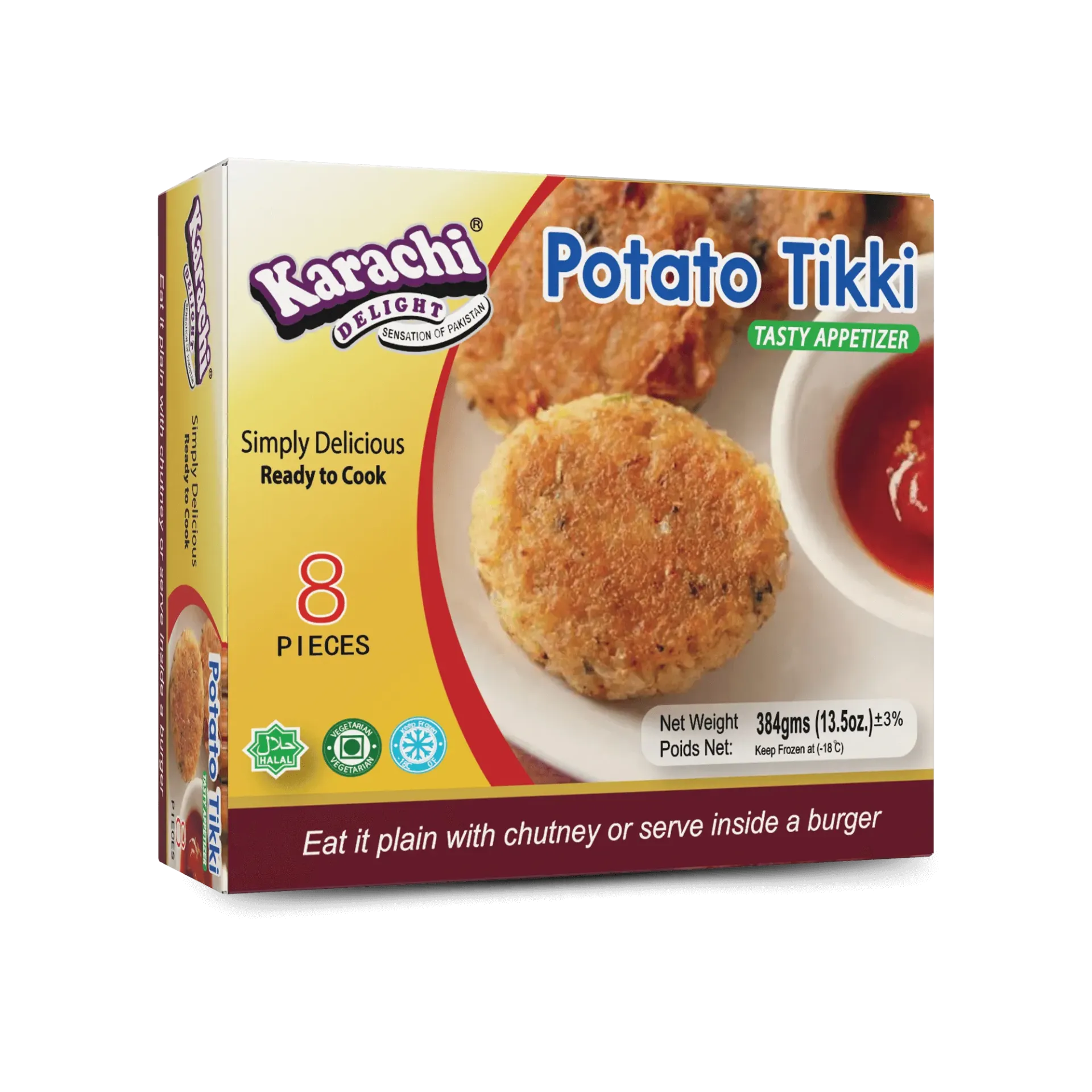 [10795] Karachi Delight 8 pcs Potato Tikki 384g