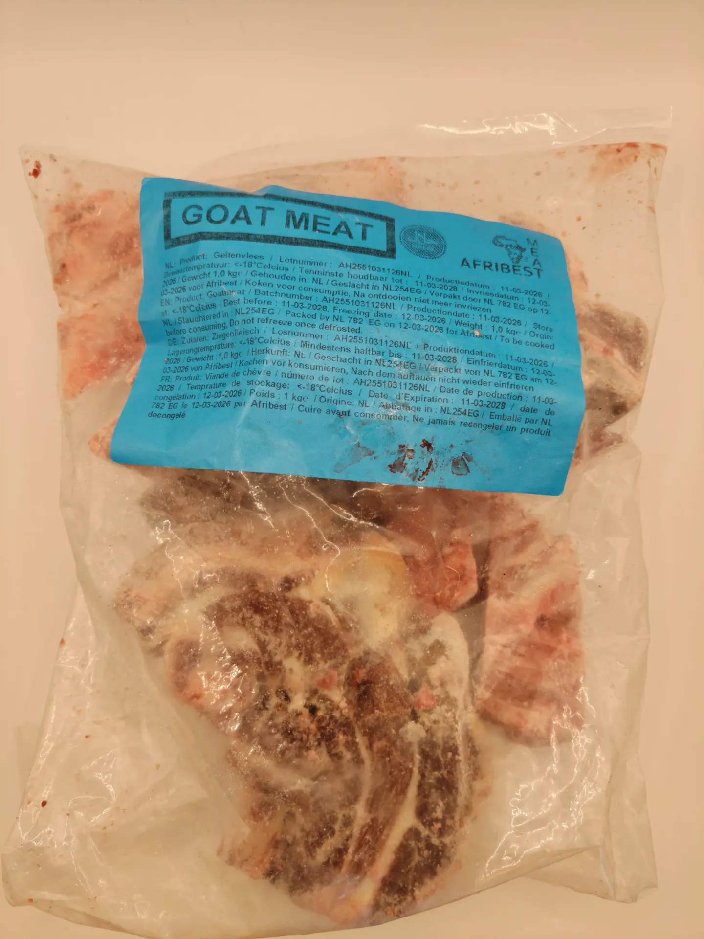 Afribest Goat Meat IVP 1kg