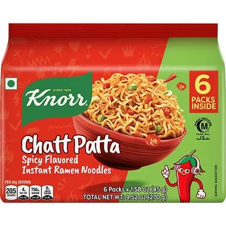 Knorr Instant Noodles Chatt Patta 6-Pack
