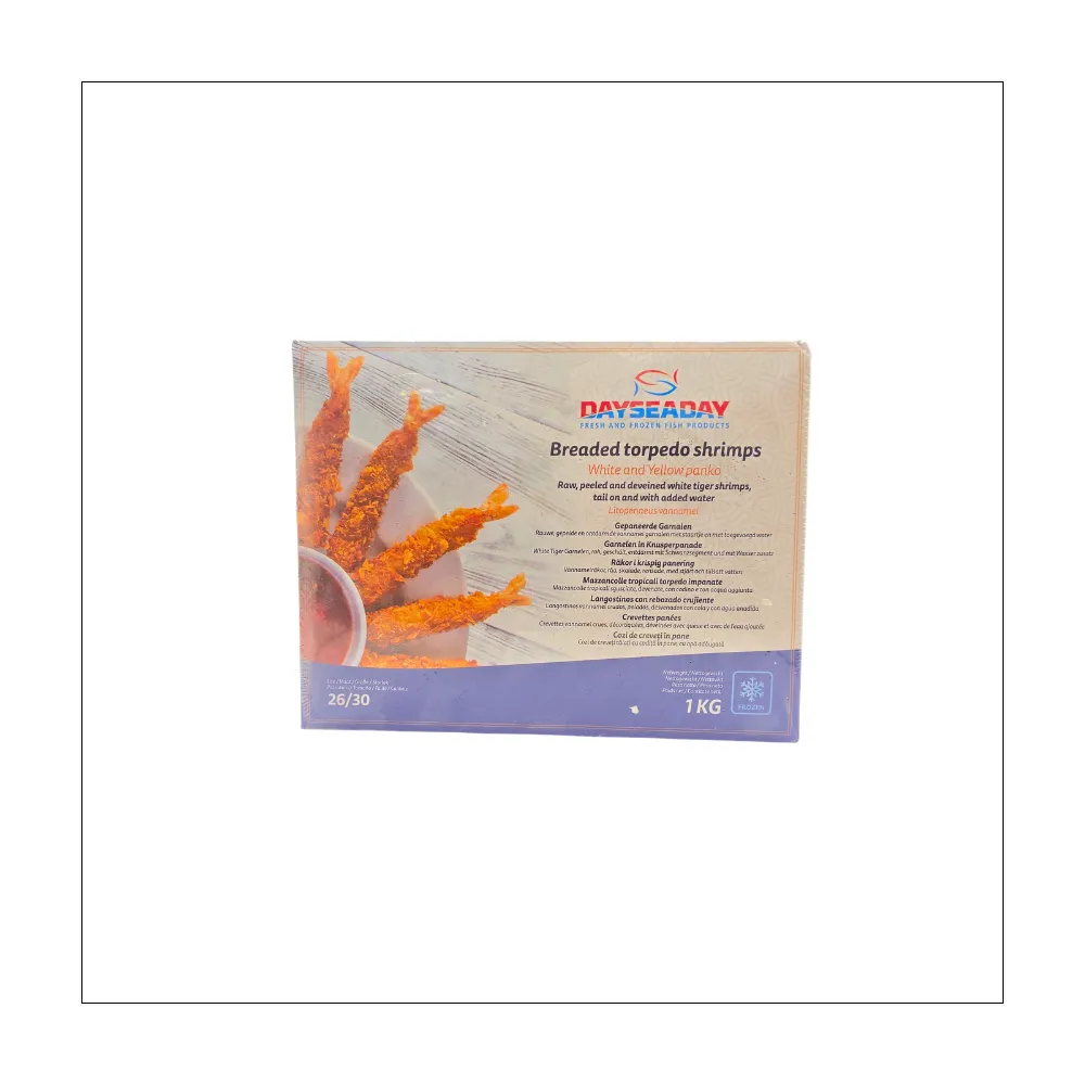 [20170] Dayseaday  Breaded Torpedo Shrimps 26/30 white-yellow panko 1kg